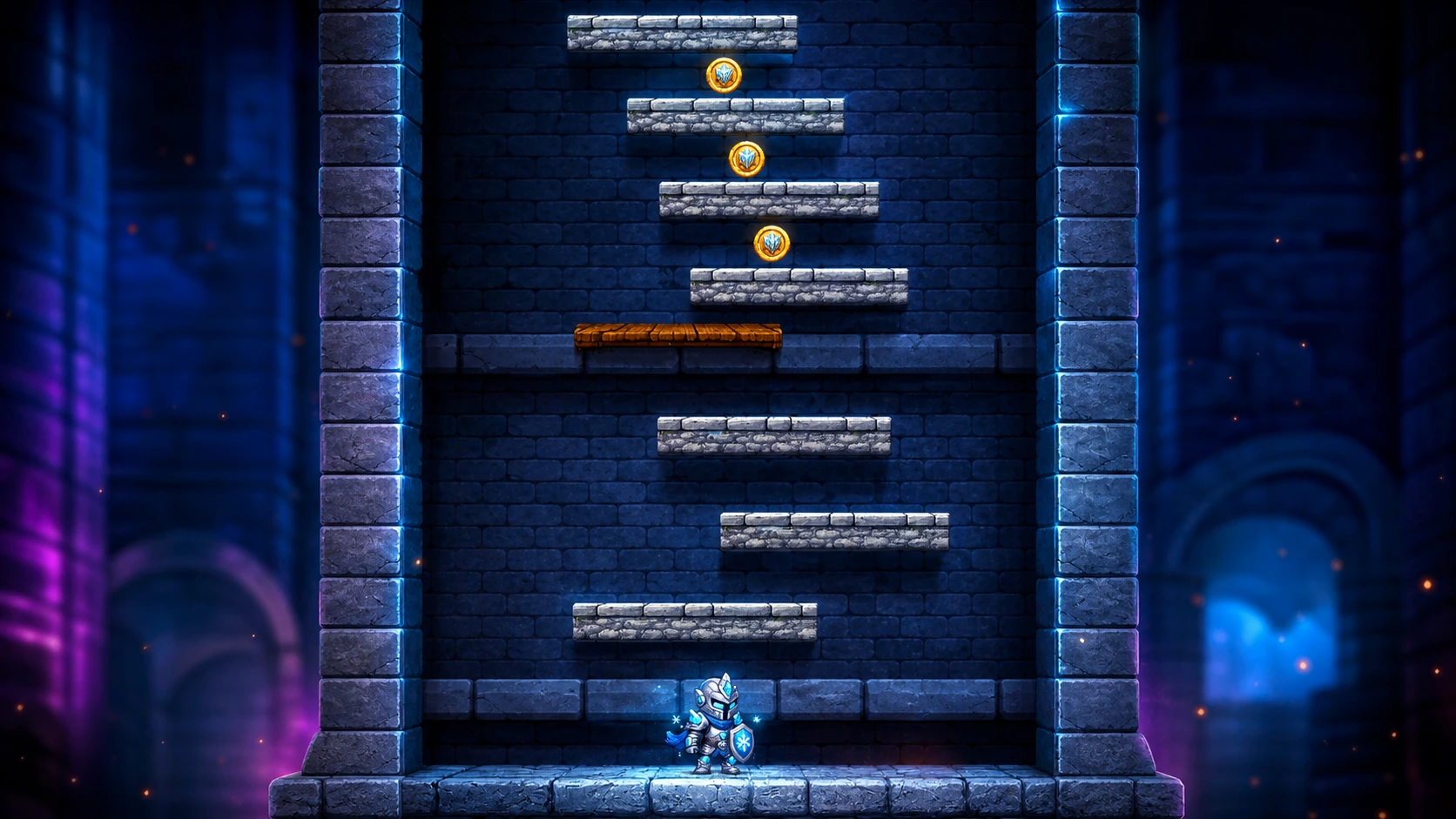Enhanced TowerRun score chase gameplay screenshot