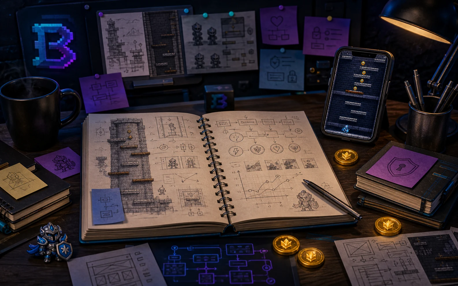 BKaseLabs lab notes and TowerRun design notebook