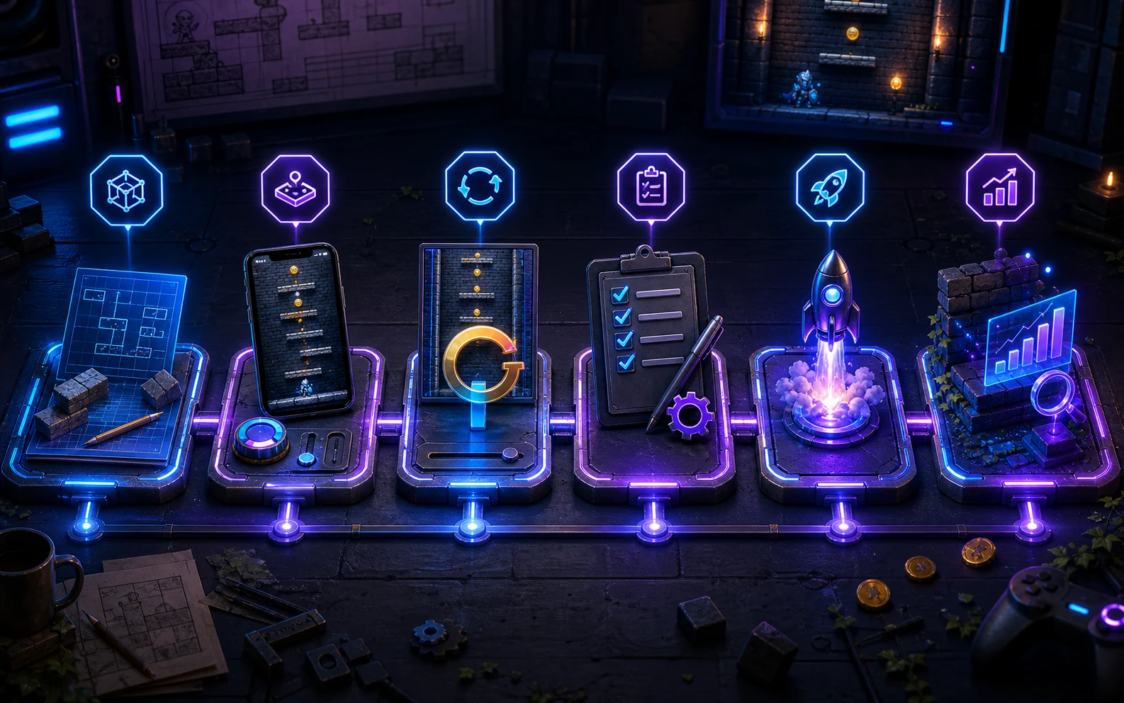 BKaseLabs mobile game process playbook from prototype to launch